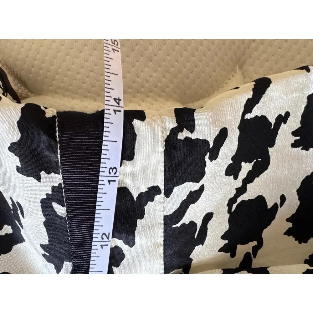 Kate Spade 100% Silk Abstract Houndstooth Sheath Dress Bow Waist Size 4